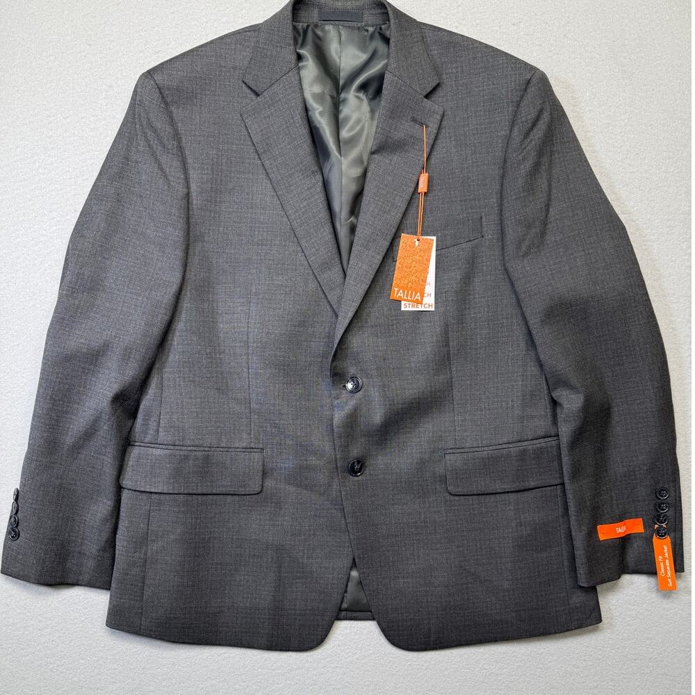 Tallia Men's Classic-Fit stretch Suit Jacket Dark Gray 42S $360